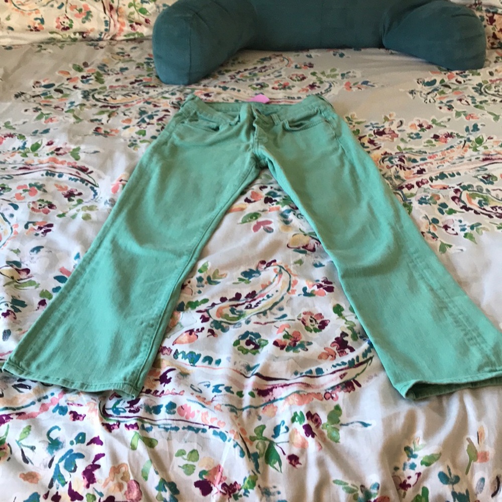 7 for all mankind seafoam green cropped flare  27